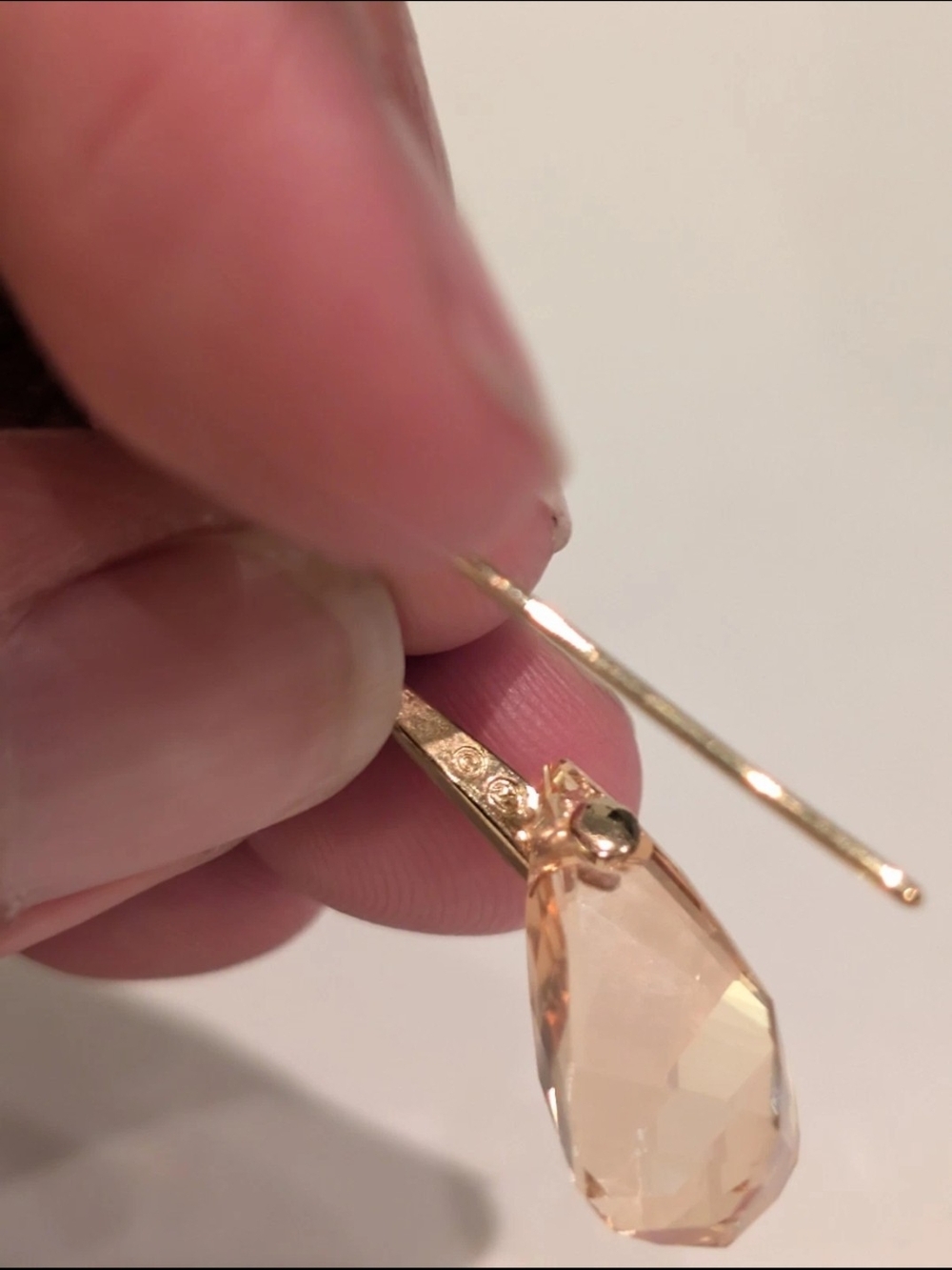 Authentic Swarovski Energic Drop Earrings Brown Crystals Rose Gold Plated - Picture 4 of 4
